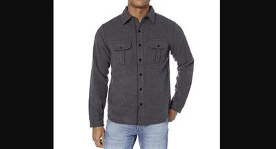 NWT SmartWool Men's XL Anchor Line Shirt Jacket Snap Front in Charcoal Heather - Image 1 of 4