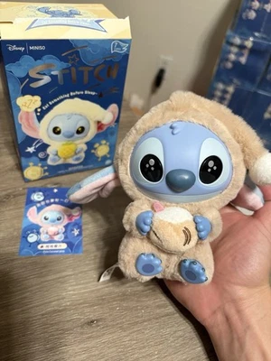 AUTHENTIC Miniso Stitch Eat Something Before Sleep Plush Pure Coconut Juice🥥 - Image 1 of 4