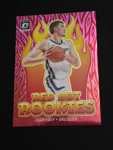 2025 Donruss Optic Red Hot Rookies Pink Velocity /79 Zach Edey Rookie #4  - Picture 1 of 10