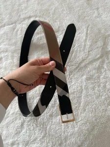 Burberry Belt Unisex Leather/Canvas - Picture 1 of 16