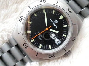 Guter Zustand Tutima Pacific Military Diver Automatik Herrenuhr 200m GERMANY - Bild 1 von 9