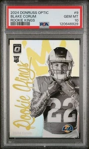 2024 Donruss Optic Blake Corum Rookie Kings SSP Los Angeles Rams 9 PSA 10 - Bild 1 von 2