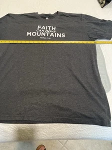 "Faith Can Move Mountains" Unisex T-Shirt XXL - Picture 1 of 7