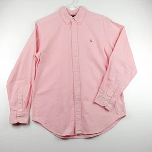 Ralph Lauren Shirt Boys 16 Pink Oxford Button Down Long sleeve casual; cotton - Picture 1 of 12