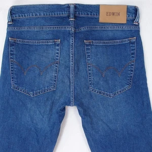 Hombres EDWIN ED85 Ajustado Tapered Elástico Azul Jeans W34 L36 - Imagen 1 de 7