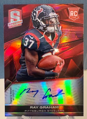 2013 Spectra #180 Ray Graham (RC) Red Auto /25 - Color Match Texans - Image 1 of 2