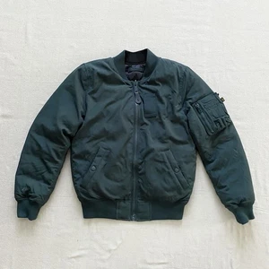 Alpha Industries Down Puffer Jacket Green and Black Reversible Women's XS - Picture 1 of 15