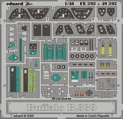 Eduard Models Colour Photoetch for 1/48 Buffalo Model 339 for Tamiya kit - image 1 of 1