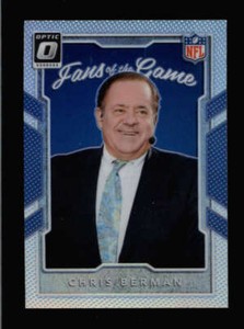 CHRIS BERMAN 2017 DONRUSS OPTIC #3 FANS OF THE GAME SILVER PRIZM BC2457