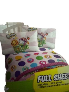 Shopkins Bettwäsche Set komplett flach passend 2 Kissenbezüge Mädchen weich - Bild 1 von 10