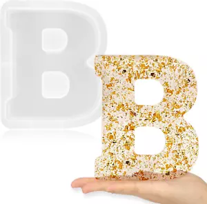 7 Inch Large Letter Molds for Resin, 3D B Capital Alphabet Epoxy Resin Mold, a t - Picture 1 of 6