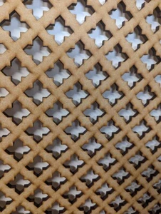 Wooden grille 6mm thick mdf decorative panel for radiator covers ,KZ2 pattern - Bild 1 von 10