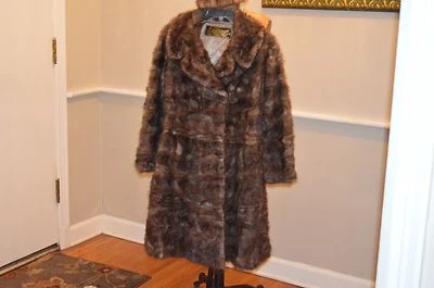 vintage gris topo? Chaqueta Abrigo Convertible Piel Visón 3 Largos Foto 1 de 4