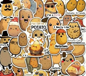50x Funny Potato Stickers Waterproof Sticker For Laptop Guitar Luggage Bottle - Picture 1 of 9