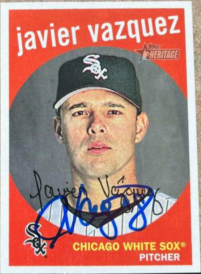 Javier Vazquez Autographed 2008 Topps Heritage #5 - Image 1 of 1