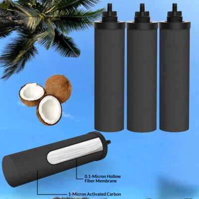 3Pk Black Water Filter Replacement,Compatible with Gravity Water Purifier System - Image 1 of 4
