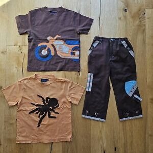 Mini Boden Lot Boys Size 4 5 Motorcycle Spider T-shirts Oilily Pants Matching