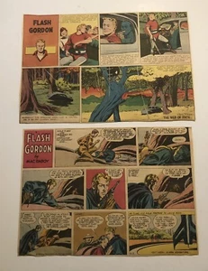 Strisce fumetto giornale Flash Gordon X2 vintage 12-3-44 e 6-3-56 0C25 - Foto 1 di 6