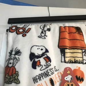 Peanuts Snoopy Great Pumpkin Halloween Throw Blanket Berkshire Fleece 50x70" - Picture 1 of 6