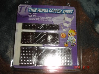 Universal PC chipset,BGA, memory chip cooling set:Thermaltake Thin Wings 9pieces - Image 1 of 4