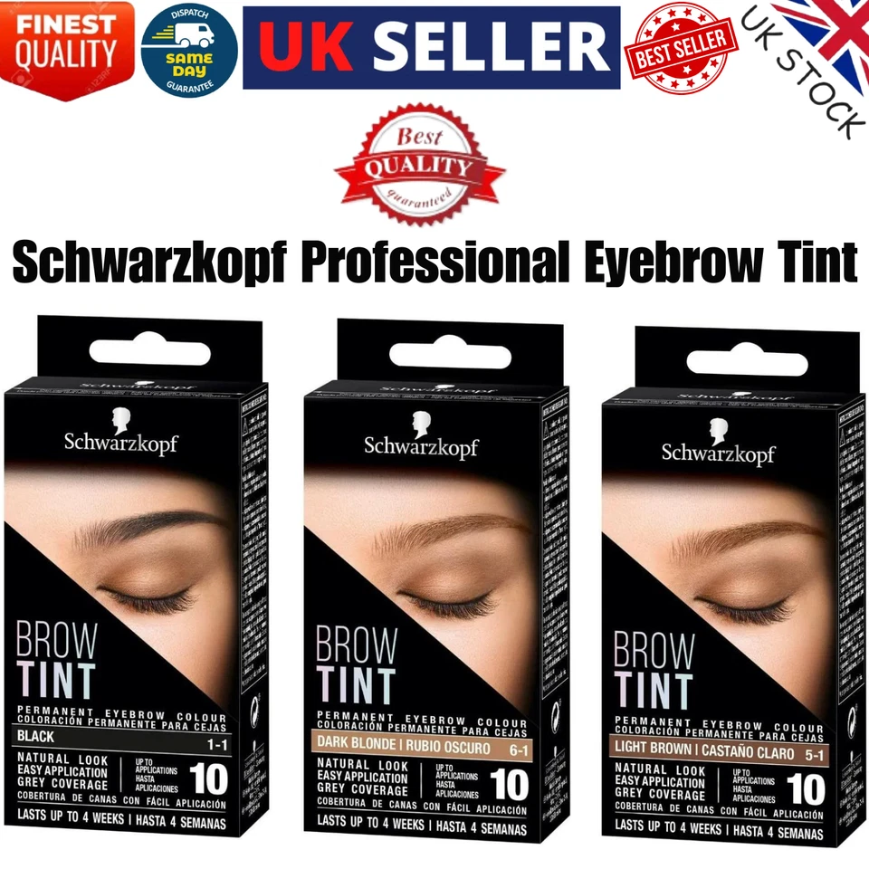 Schwarzkopf Brow Tint Professional formula Permanent Eyebrow Colour Fast Deliver - Image 1 of 1