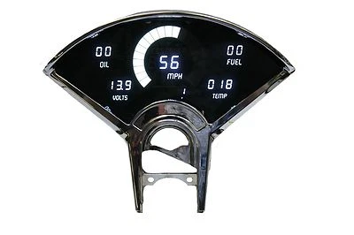Chevy Bel Air DIGITAL DASH PANEL FOR 1955-1956 Gauges Intellitronix White LEDs!! - Image 1 of 4