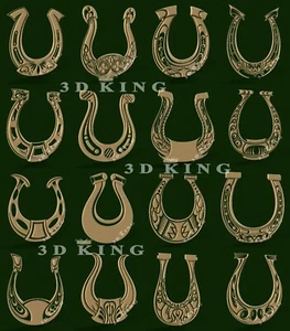 16 Piezas STL OBJ 3D Modelos HERRADURAS para Enrutador CNC Aspire Artcam Impresora 3D Corte - Imagen 1 de 12