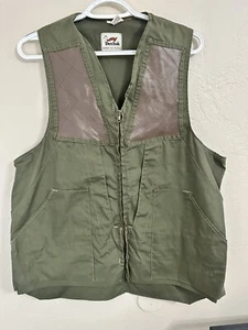 Vintage Mens Medium Duxbak Fowl Bird Hunting Green Canvas Game Bag Vest Size Med - Picture 1 of 6