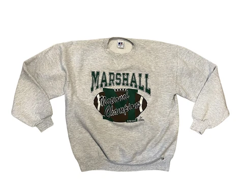 Vintage Marshall Thundering Herd 1992 National Champs Russell Sweatshirt- XL Cover