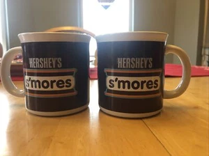 Hershey’s S’MORES Keramik Kaffeebecher 2er Set Braun Orange 14 Unzen RETRO - Bild 1 von 4