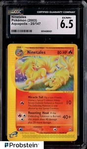 2003 Pokemon Aquapolis #25/147 Ninetales CGC 6.5 EX-NM+ - Picture 1 of 2