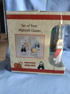Juego de 4 vasos Highball Sakura Table Christmas Gats nuevo en caja - Imagen 1 de 6
