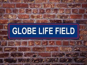 Letrero de calle Globe Life Field de los Texas Rangers Baseball Road - Imagen 1 de 6