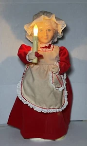 Vintage Mrs Santa Claus Animated Christmas Figure Waving Candle *WATCH VIDEO* - Picture 1 of 6