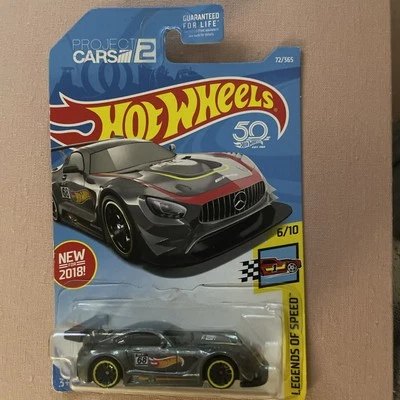 2018 Hot Wheels '16 MERCEDES-AMG GT3 - LEGENDS OF SPEED series 6/10 Long card - Image 1 of 2