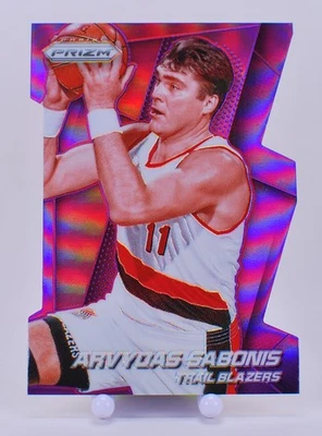 2014-15 Panini Prizm Purple Prizms Die-Cut #234 Arvydas Sabonis #43/139 HOF - Image 1 of 2