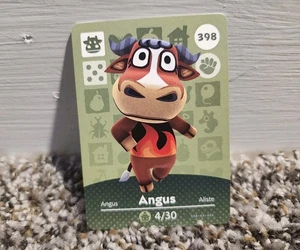 ANGUS #398 Animal Crossing Amiibo Authentic Nintendo Mint Card From Series 4 - Picture 1 of 2