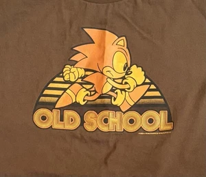 Vintage Sonic The Hedgehog T-Shirt 👕 Gr. XL braun Oldschool SEGA - Bild 1 von 4