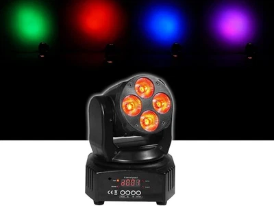 Rockville RockOn-7 40w RGBW Moving Head Wash DMX Stage Club Light Stage Lighting - Image 1 of 4