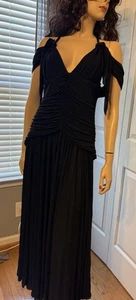 New Vntg Jean Paul Gaultier FEMME Black Long Dress  Women Unique Sz.8 (US) - Picture 1 of 10