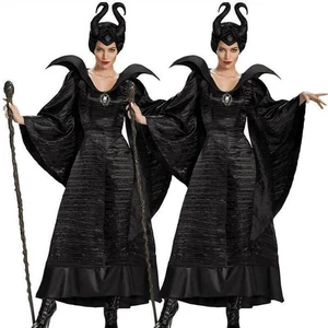 Maleficent Deluxe Evil Queen Cosplay Costume Women Fancy Dress Adult Outfits AUㅖ - Picture 1 of 9