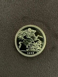 SOVEREIGN COIN - GOLD PLATED GOLF BALL MARKER - HIGHLY POLISHED - Picture 1 of 3