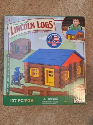 NEW Oak Creek Lodge Lincoln Logs Building Set Real Wood 137 Parts and Pieces - Image 1 of 2