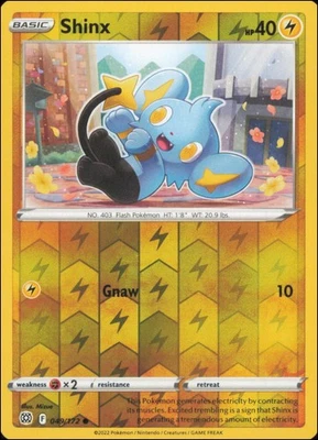 Pokemon - Shinx #049/172 - SWSH09: Brilliant Stars Reverse Holo - Image 1 of 2