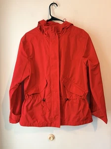 Coach Windbreaker-Jacke mit Kapuze rot Größe Small Cinch-Taille wasserabweisend - Bild 1 von 6