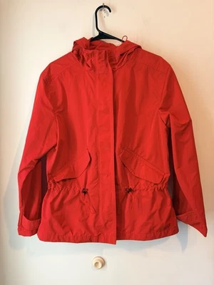 Coach Hooded Windbreaker Jacket Red Size Small Cinch Waist Water Resistant - Image 1 of 4