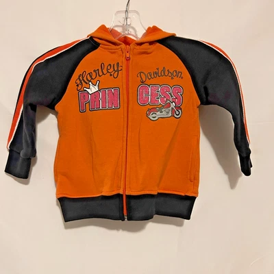 Harley-Davidson Princesa Niñas Pequeñas-3T- Cremallera Completa Sudadera con Capucha Brillante Foto 1 de 3