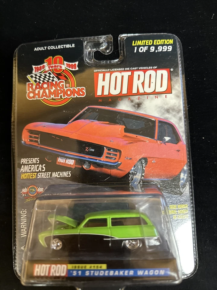 1999 ГОНКИ ЧЕМПИОНОВ HOT ROD ЖУРНАЛ ' 51 STUDEBAKER УНИВЕРСАЛ #154 1:64 - NIP - Изображение 1 из 2