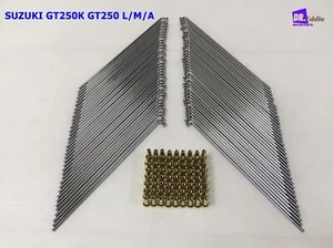 Fit SUZUKI GT250 K/L/M/A/B/C 73 74 F & R SPOKE SET GOLD NIPPLES 72Pcs.  *BI5006* - Picture 1 of 7
