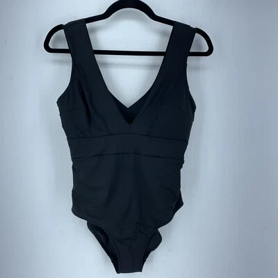 H&M Mujer M Traje de Baño Traje de Baño Acolchado Pierna Alta Una Pieza Negro NUEVO Foto 1 de 4